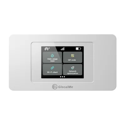 Router GlocalMe Duoturbo Wi-Fi 4G/LTE 150 Mbps mit CloudSIM und Touchscreen