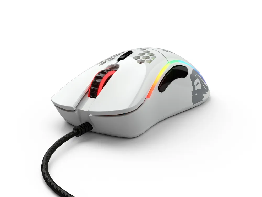 Glorious Kabelgebundene 12000 DPI Advanced Rechtshänder-Gaming-Maus, Weiß