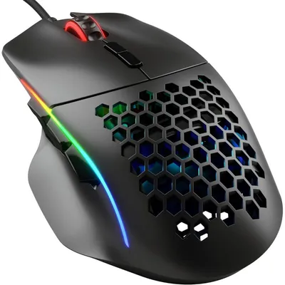 Glorious Model I Gaming-Maus für rechte Hand, USB Typ A, optisch, 19.000 DPI, Schwarz
