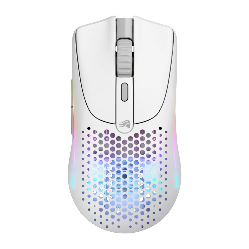 Maus Glorious kabellos 26000 DPI RGB Multi-Button Weiß