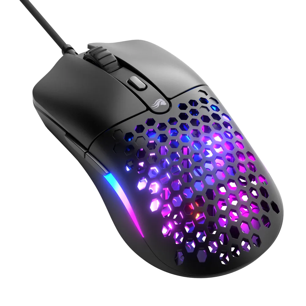Ratón Glorious Model O Eternal USB 12000DPI Schwarz RGB 6 Tasten