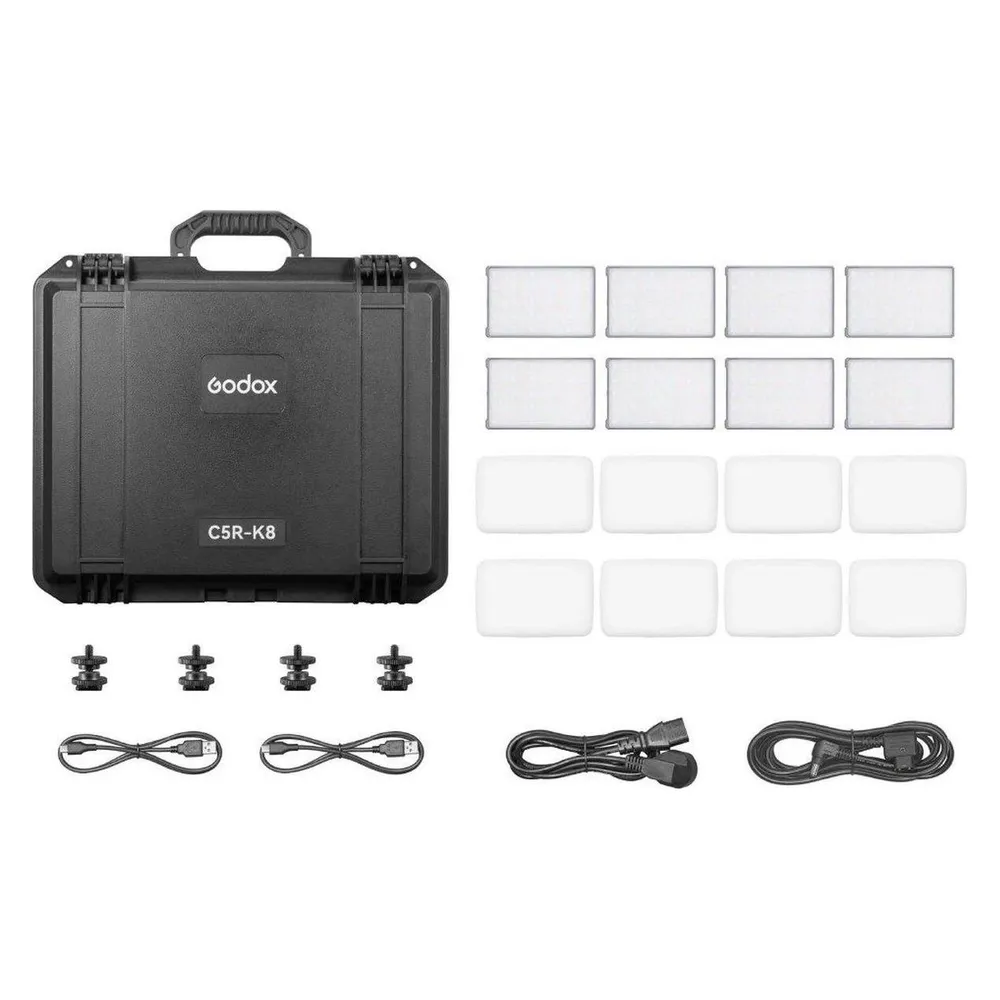 Godox C5R K8 Mobile RGB LED 8 Light Kit with Charging Case