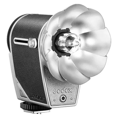 Kamerablitz Godox Lux Cadet 11341 Retro Schwarz Silber Lithium USB Sync
