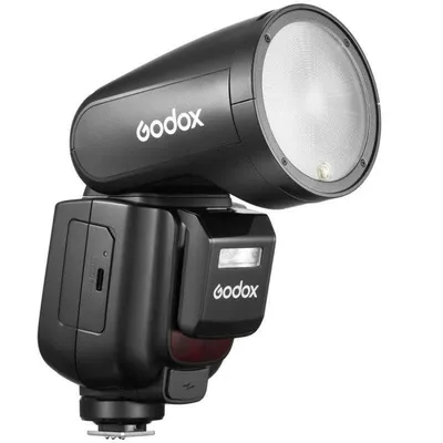 Blitzgerät Godox V1Pro für Fuji TTL 76Ws Rundkopf Funk 2.4GHz LCD
