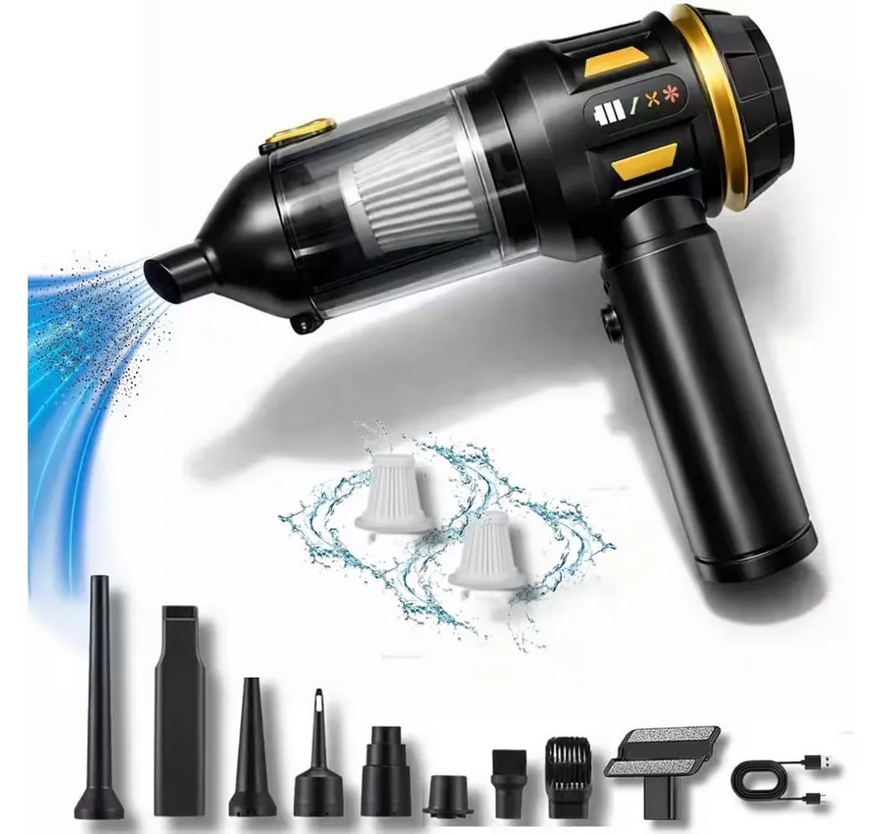 Goldstern-Tech Akku-Handstaubsauger PowerVac, 100 W, Staubbehälter (beutellos 0,4 l), leicht & kompakt, kabellose, variable Saugleistung & USB-Ladefunktion