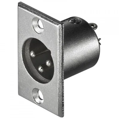 Goobay XLR 3-poliger Stecker, grau, Mikrofongehäuseanschluss