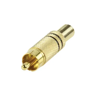 Goobay 11281 Drahtverbinder RCA Schwarz, Gold