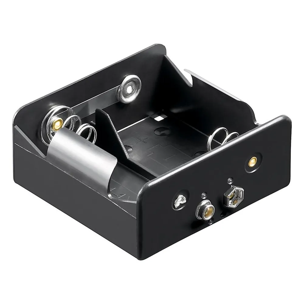 Goobay 2x Batteriehalter - Druckknopf