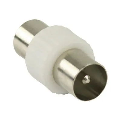 Goobay Koaxial-Antennenadapter Stecker/Stecker Weiß