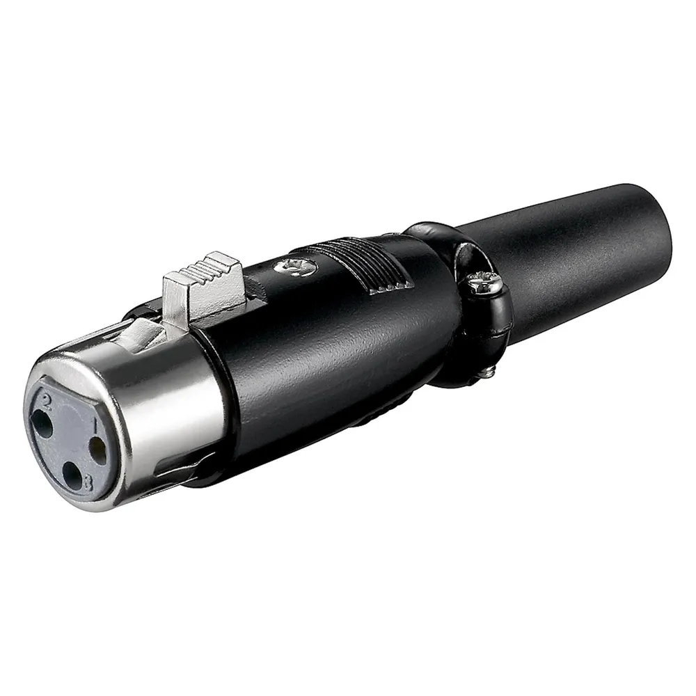 XLR 3-polig Stecker Weiblich Goobay 11680 Schwarz