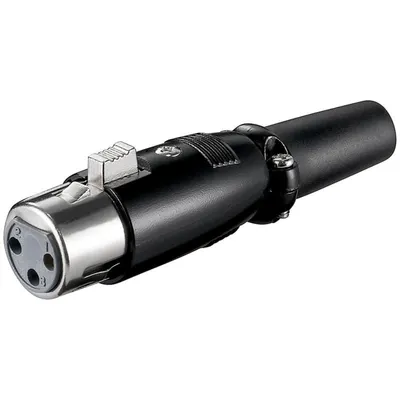 XLR 3-polig Stecker Weiblich Goobay 11680 Schwarz