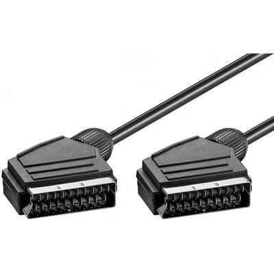 Goobay Euroconnector/Scart-Kabel Stecker auf Stecker 2m Schwarz