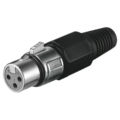 Goobay XLR-Stecker 3 Polig Weiblich Schwarz