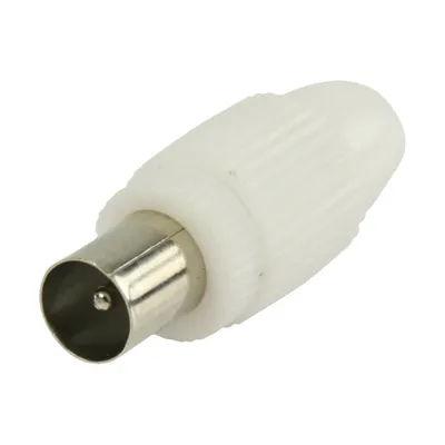 Goobay IEC-Stecker, gerade, 7 mm, Weiß