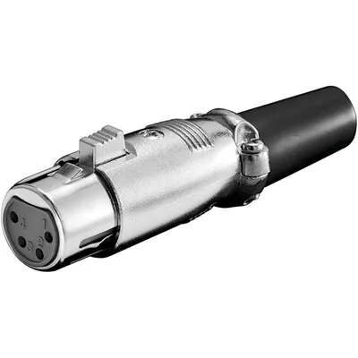 XLR 4-poliger Stecker Weiblich Goobay 11960 Schwarz Metallisch
