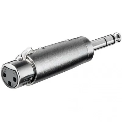 Goobay XLR auf 6,35mm Klinkenadapter Weiblich/Männlich Grau