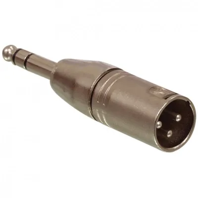 Goobay Stereo XLR auf 6,35mm Klinkenadapter Stecker/Stecker Grau