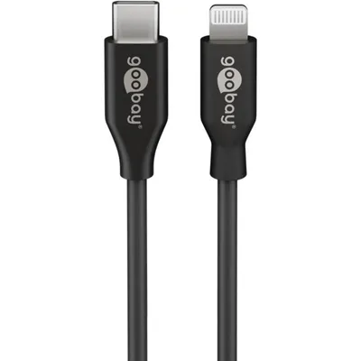 Kabel Goobay Lightning auf USB-C 0,5 m Schwarz