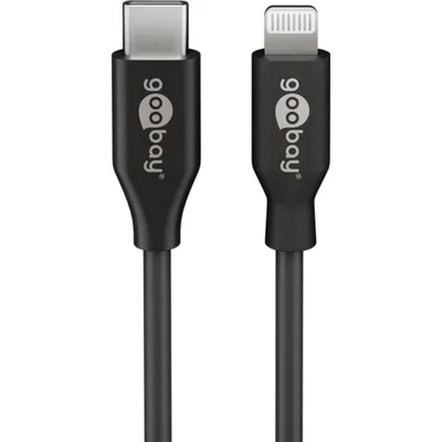 Kabel Goobay Lightning auf USB-C 1 m Schwarz