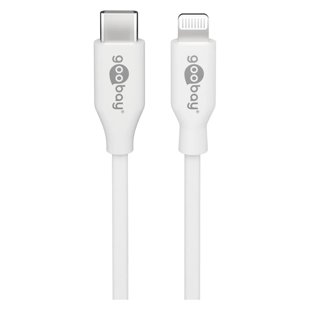 Kabel Goobay 39446 Lightning zu USB-C 1 m Weiß Stecker/Stecker