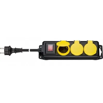 Steckdosenleiste Goobay 45193 3 Steckplätze Spritzwasserschutz Schalter 3 m Kabel