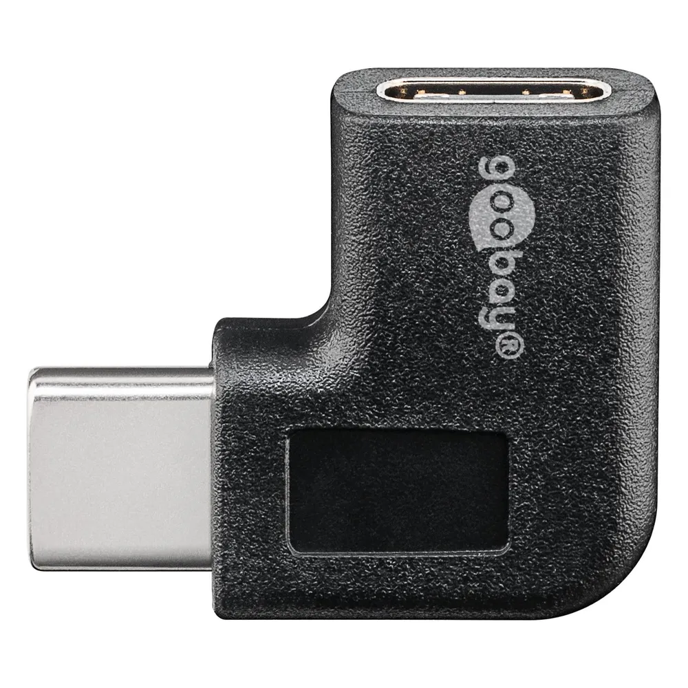 Goobay USB-C auf USB-C Adapter 90º Stecker/Buchse Schwarz