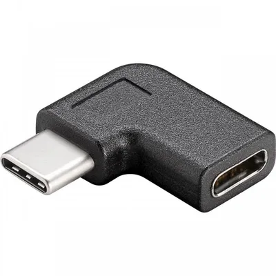 Goobay USB-C auf USB-C Adapter 90º Stecker/Buchse Schwarz