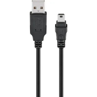 Goobay 45740 USB Kabel USB 2.0 1 m USB A Mini-USB B Schwarz