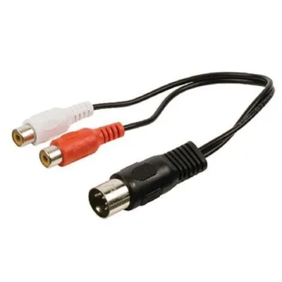 Goobay 50002 Audio-Kabel 0,2 m DIN (5-pin) 2 x RCA Schwarz