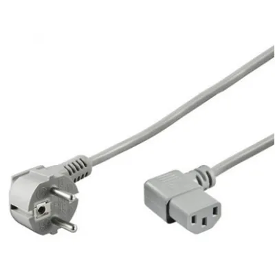 Goobay 50079 Stromkabel Grau 2 m Netzstecker Typ F IEC C13
