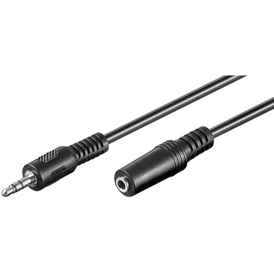Goobay 3,5mm Klinken-Verlängerungskabel Stecker/Buchse 5m Schwarz
