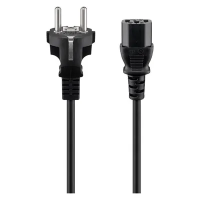 Goobay CPU-Stromkabel gerade C14/C13 2 m Schwarz