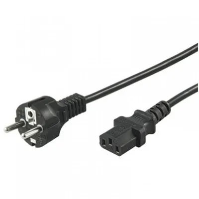 Goobay CPU-Stromkabel gerade C14/C13 2 m Schwarz