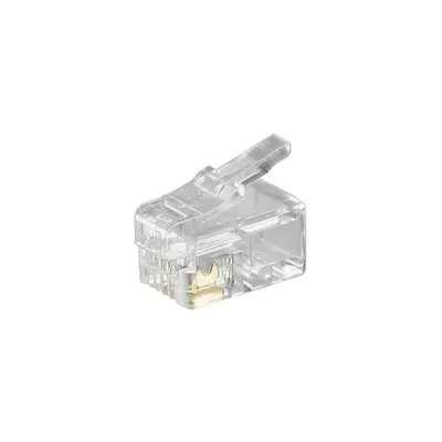 Goobay RJ10-Stecker Transparent Packung mit 10 Einheiten