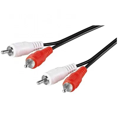 Goobay AVK 128-1500 15.0m Audio-Kabel 15 m 2 x RCA Schwarz
