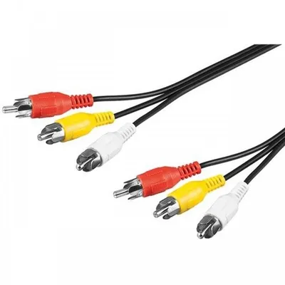 Goobay 50381 Composite-Video-Kabel 2 m 3 x RCA Rot, Weiß, Gelb