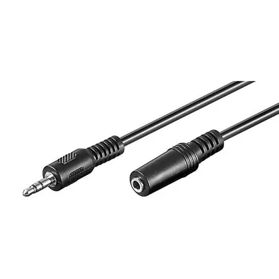 Goobay Stereo Audiokabel Klinke 3.5 Stecker/Buchse 3m Schwarz