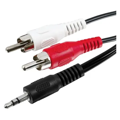 Goobay AVK 118-050 0.5m Audio-Kabel 0,5 m 3.5mm 2 x RCA Schwarz