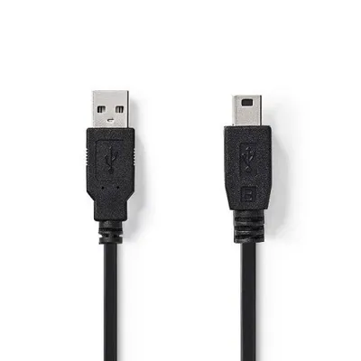 Goobay Kabel USB-A 2.0 auf Mini-USB Stecker/Stecker 1,8 m Schwarz