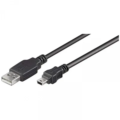 Goobay USB 2.0 auf Mini USB Stecker/Stecker Kabel 5m Schwarz