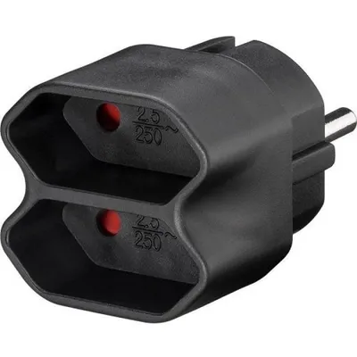 Goobay NK 002 Netzstecker-Adapter Typ C (Euro-Stecker) Schwarz