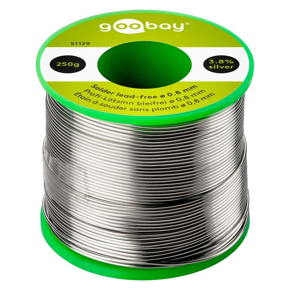Goobay Profi-Lötzinn bleifrei, ø 0,8 mm, 250 g