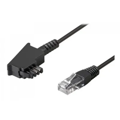 Goobay Kabel TAE-F auf RJ-45 Stecker/Stecker 10m Schwarz