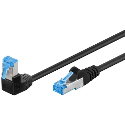 Netzwerkkabel Goobay 51556 0,5 m Cat6a S/FTP RJ-45 Schwarz/Blau