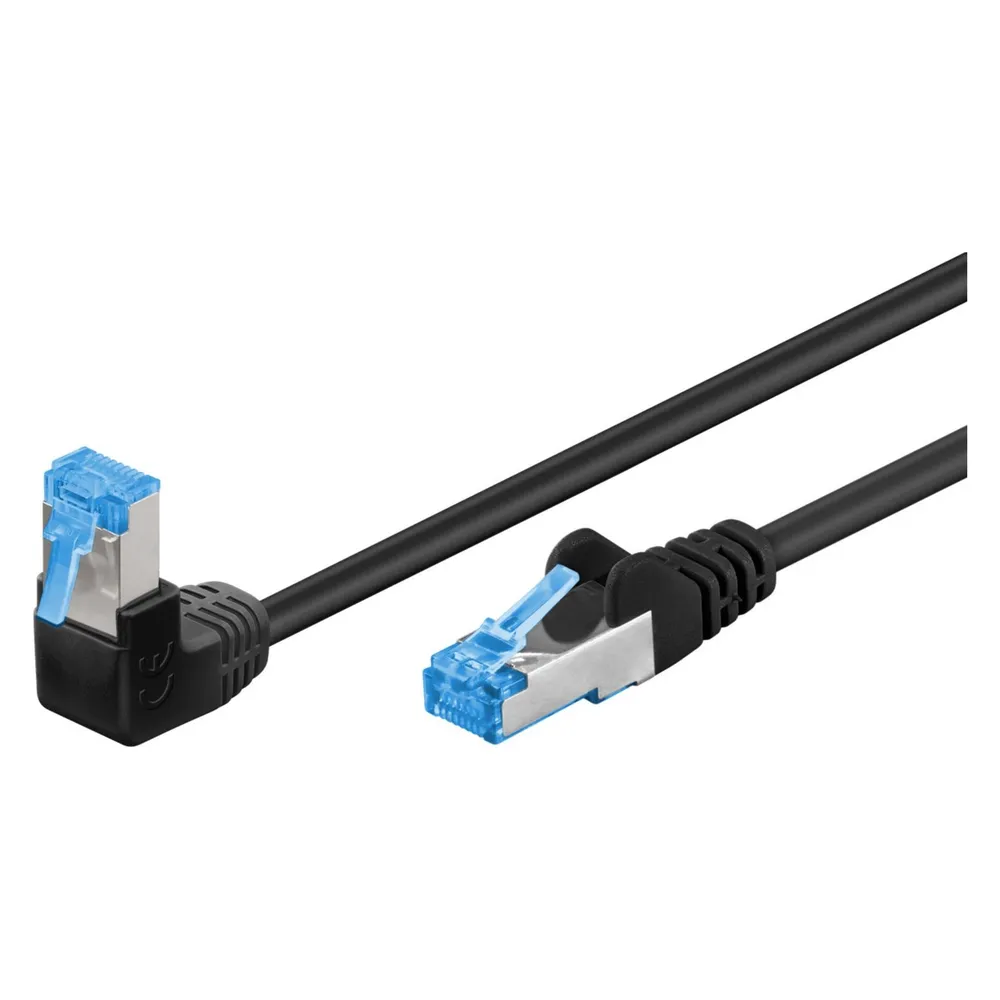 Netzwerkkabel Goobay 51557 1 m Cat6a S/FTP RJ-45 Schwarz/Blau