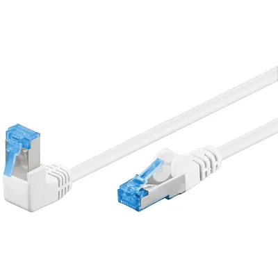 Netzwerkkabel Goobay 51563 0,5 m Cat6a S/FTP RJ-45 Weiß Blau