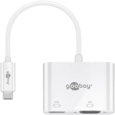Adapter Goobay 52430 USB-C zu HDMI VGA Wireless Weiss