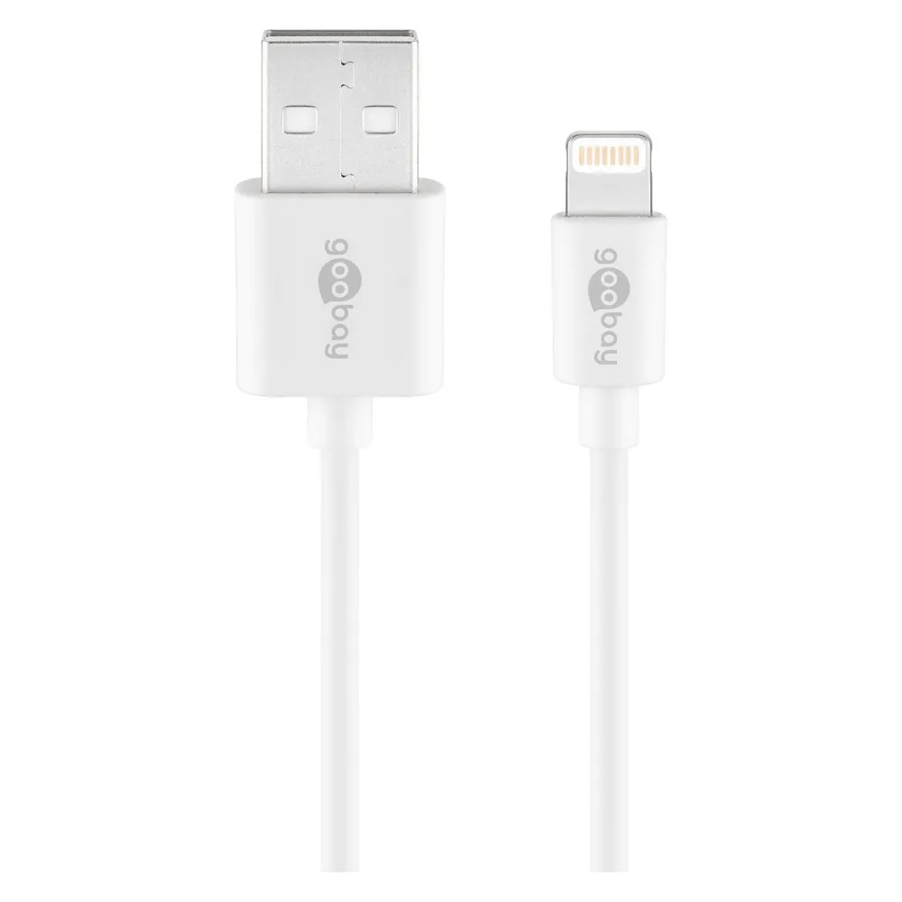 Kabel Goobay 54600 Lightning auf USB-A 1 m Weiß