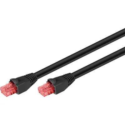 Netzwerkkabel Goobay 55435 30 m Cat6 U/UTP RJ-45 Schwarz