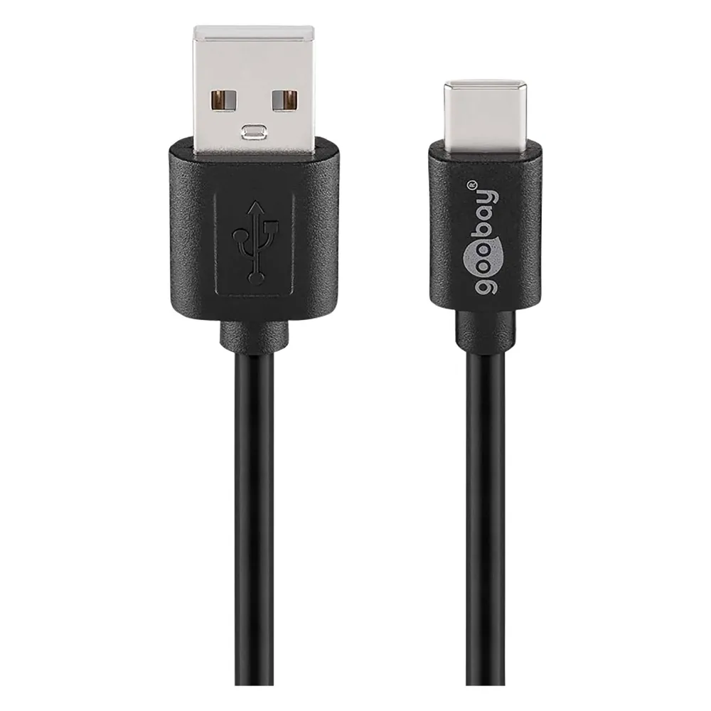 Goobay USB 2.0 auf USB-C Kabel 50cm Schwarz